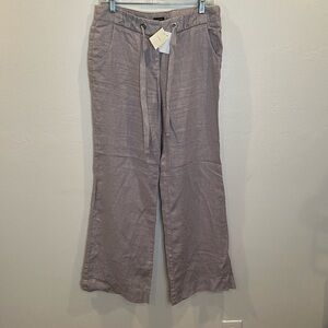 JCREW LINEN STRAIGHT LEG PANT CITY FIT DRAWSTRING WAIST NRW WITH TAGS SZ 6